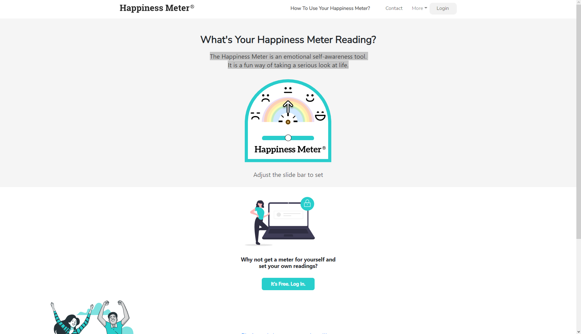 A mockup of My Happiness Meter